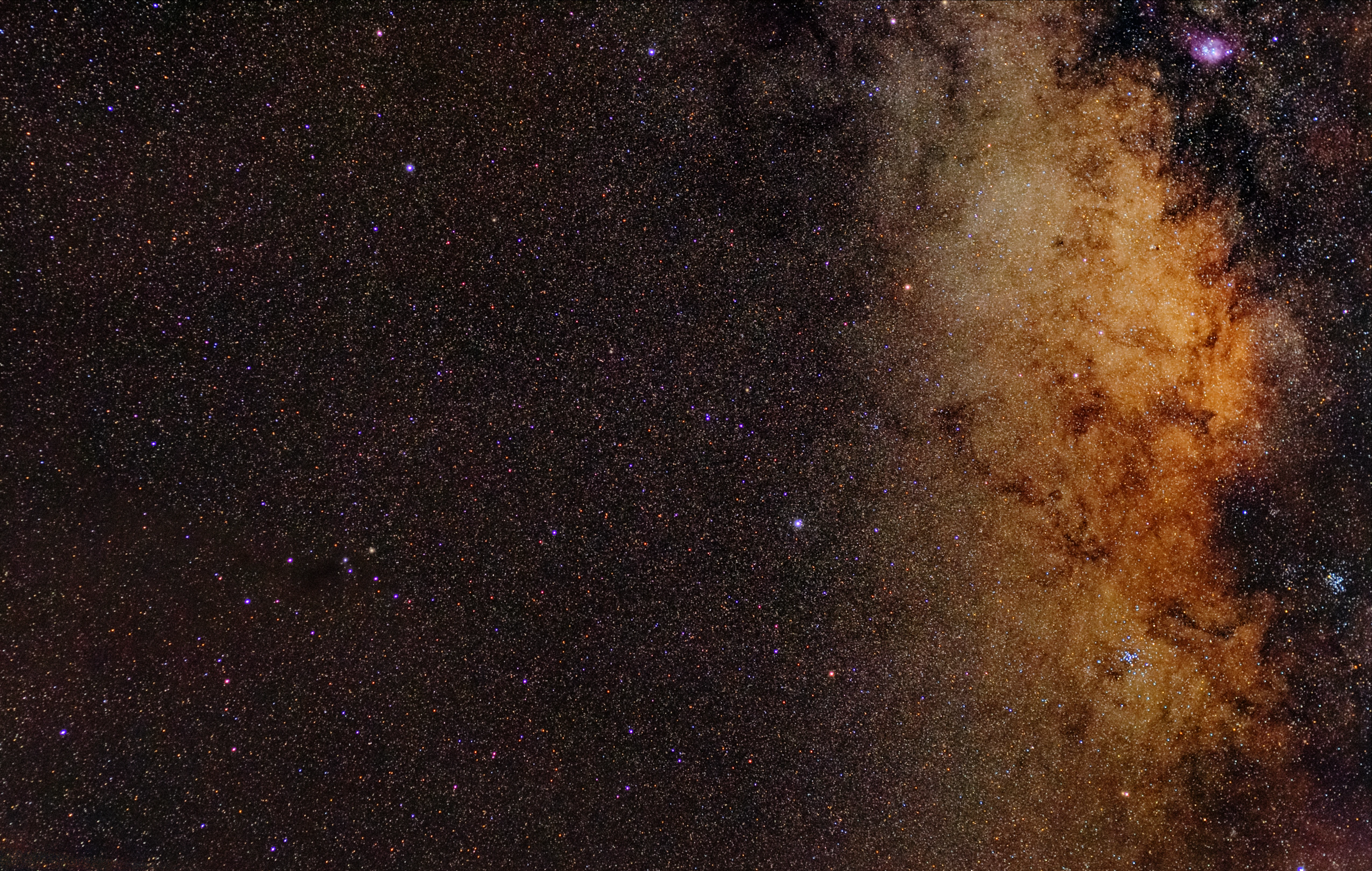 A wide-field amateur astrophotograph of the Corona Australis region, the kind of star field a smart telescope plate-solves in seconds