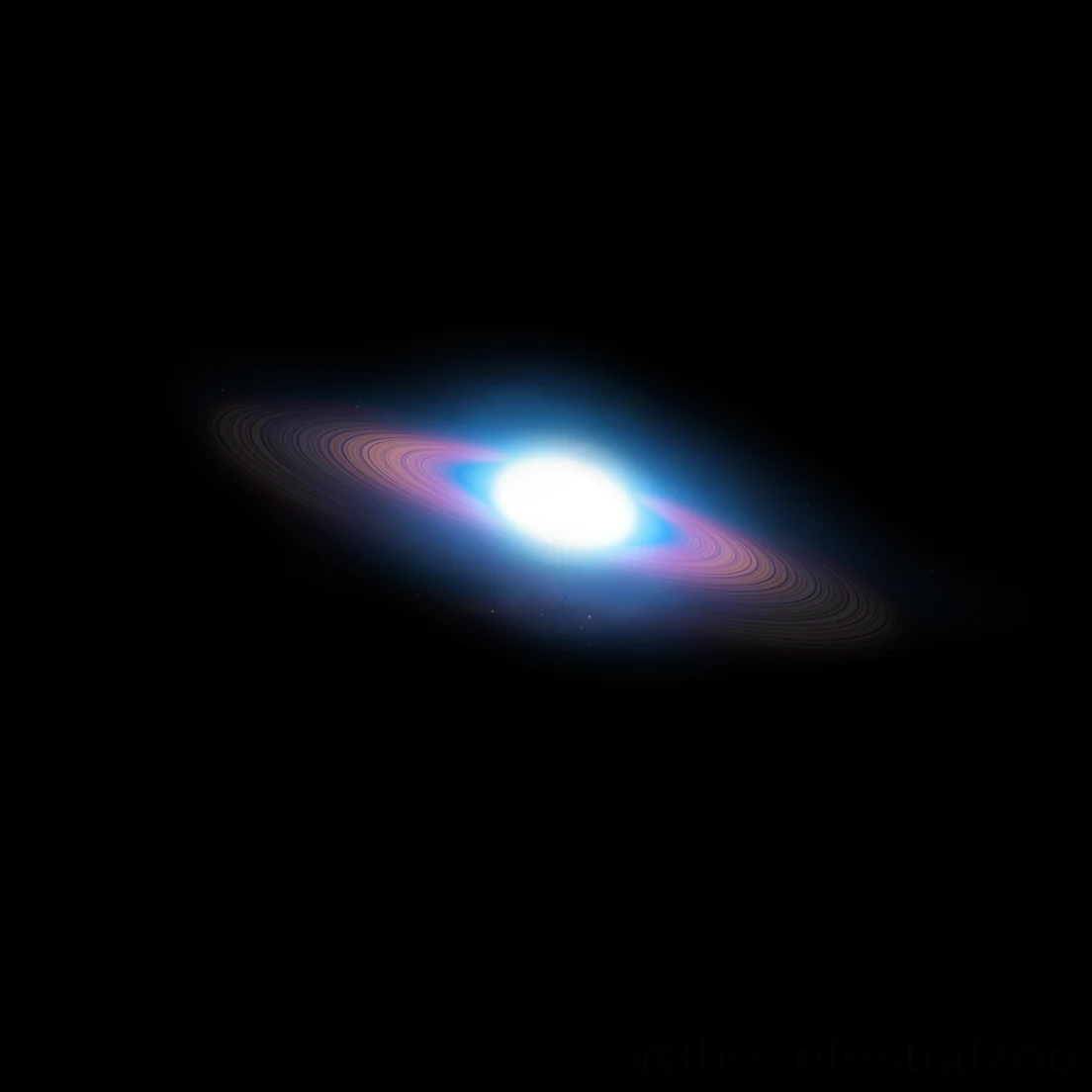 Artist's rendering of the star Vega, a blue-tinged white main-sequence star in the constellation Lyra