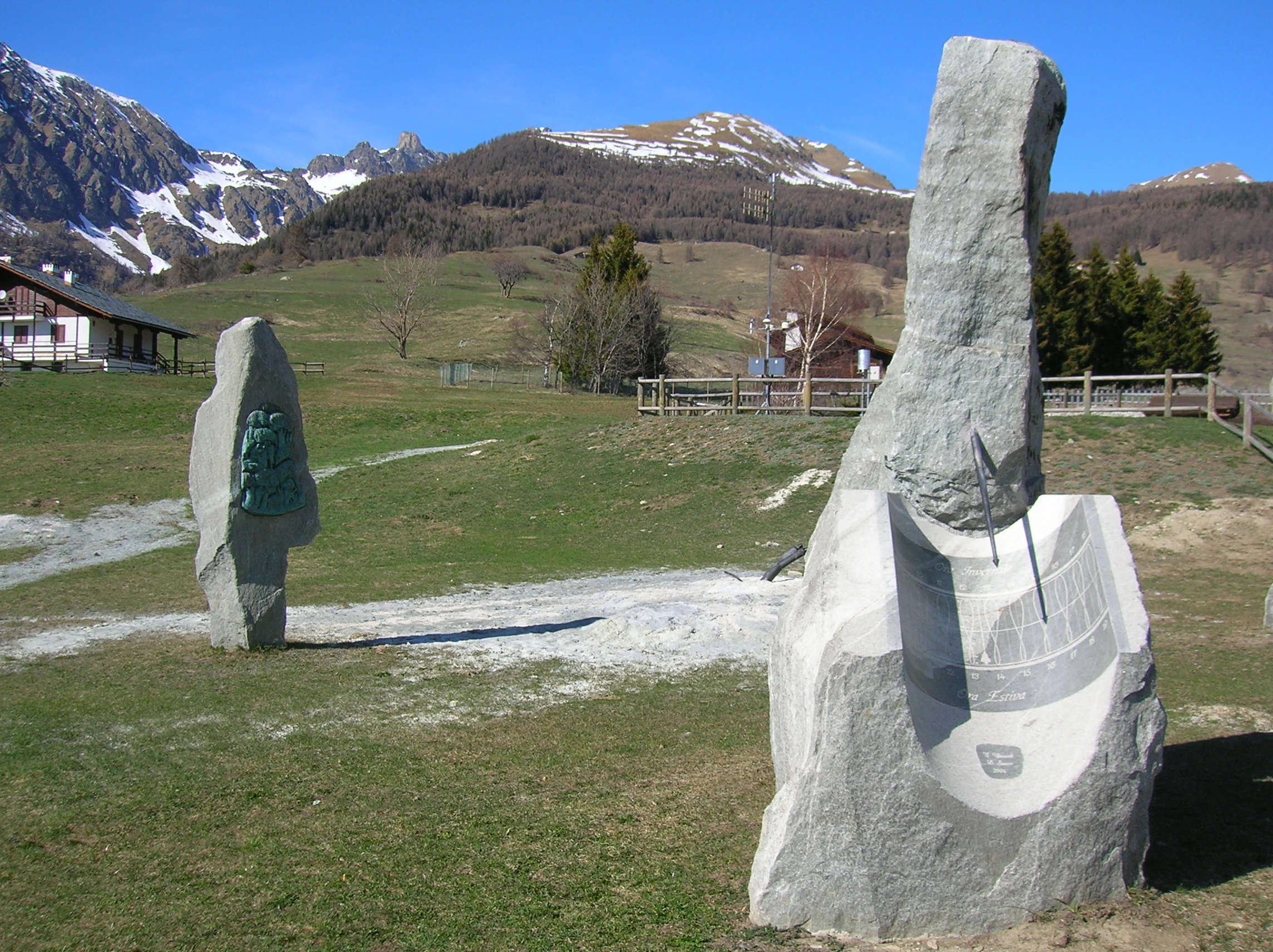 The domed astronomical observatory of the Aosta Valley (OAVdA) at Lignan in the Saint-Barthélemy valley, Italian Alps.
